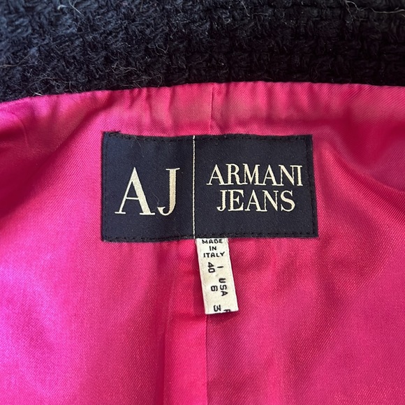 AJ Armani jeans Women’s Black Wool Jacket Size: I 40 US 6 - Picture 5 of 6